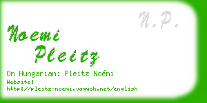 noemi pleitz business card